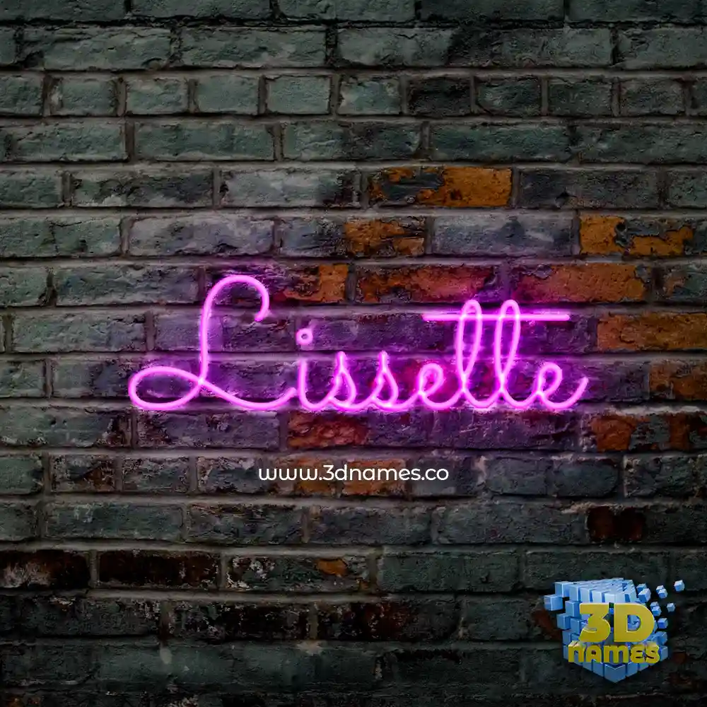 lissette in Pink Neon style - 3D name wallpaper