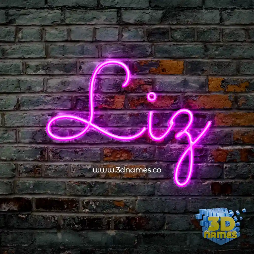 liz in Pink Neon style - 3D name wallpaper