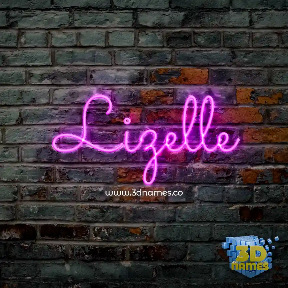 lizelle in Pink Neon style - 3D name wallpaper