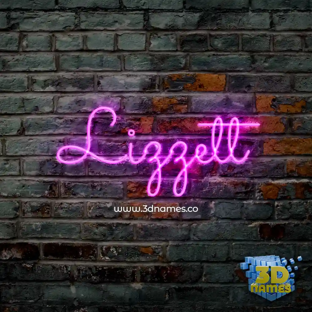 lizzett in Pink Neon style - 3D name wallpaper