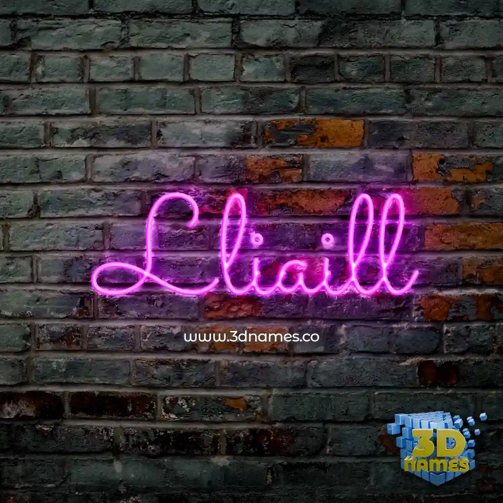 lliaill in Pink Neon style - 3D name wallpaper