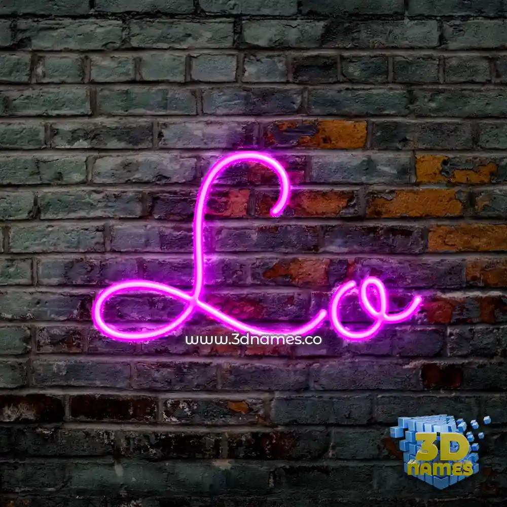 lo in Pink Neon style - 3D name wallpaper