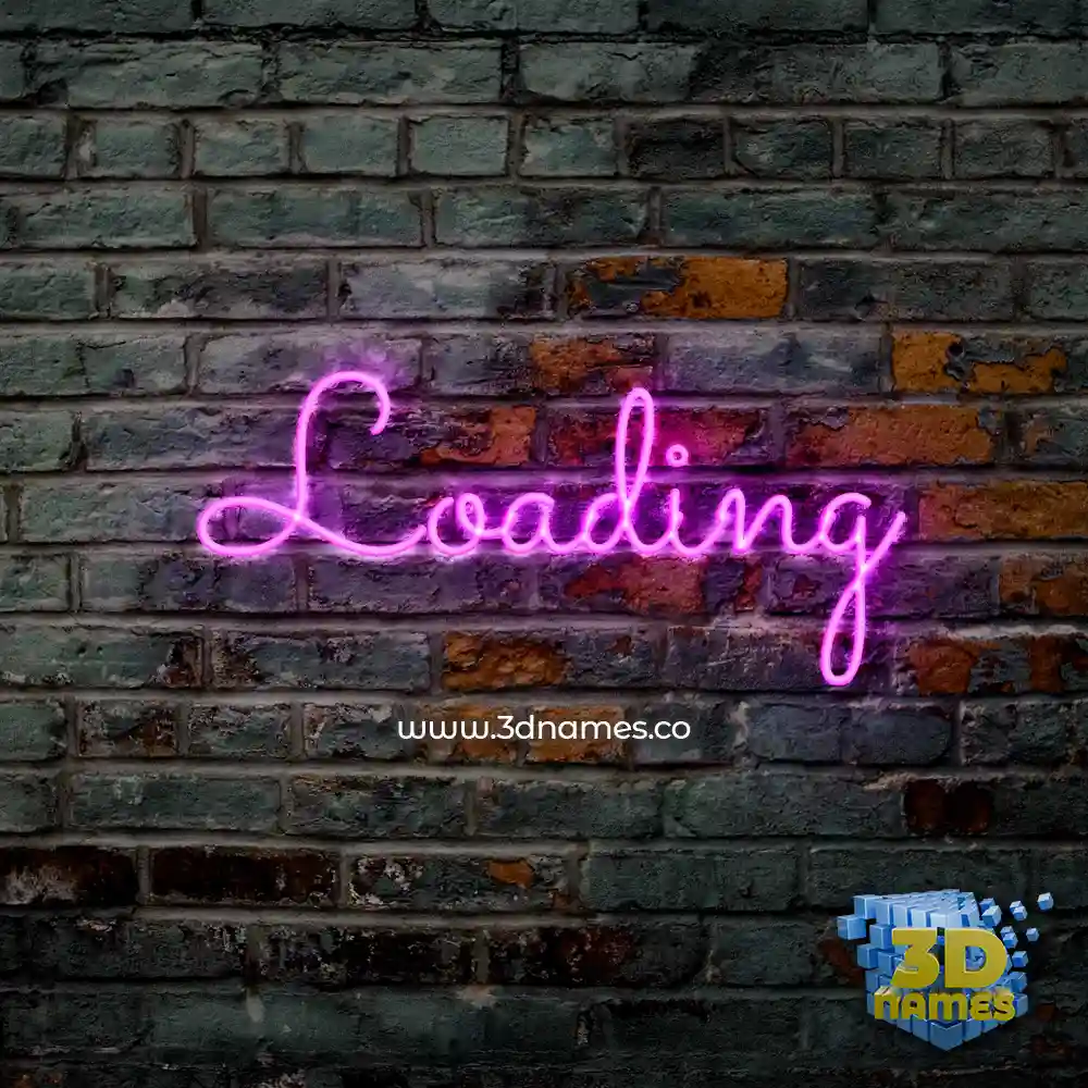 loading in Pink Neon style - 3D name wallpaper