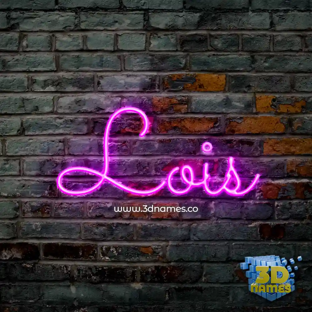 lois in Pink Neon style - 3D name wallpaper