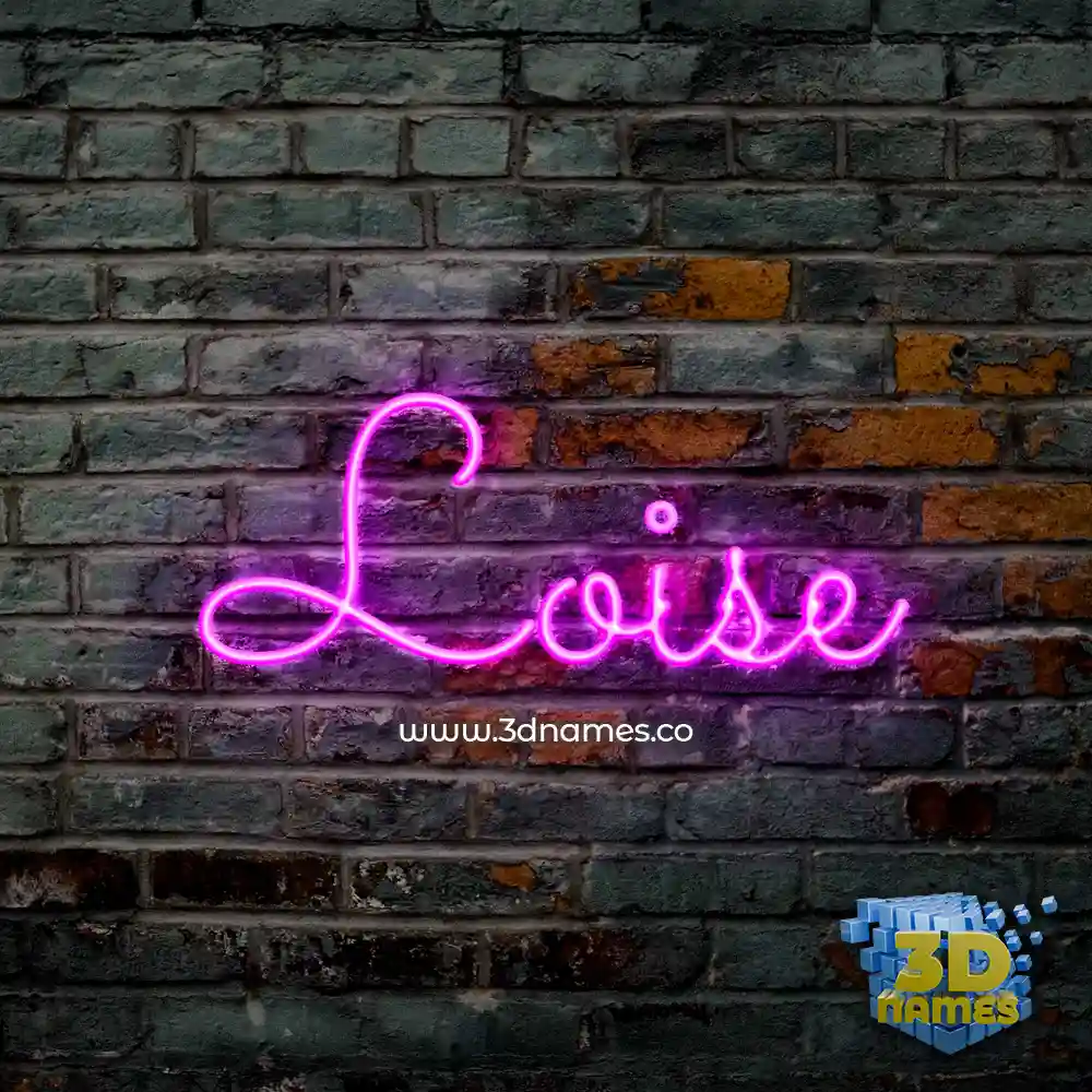 loise in Pink Neon style - 3D name wallpaper