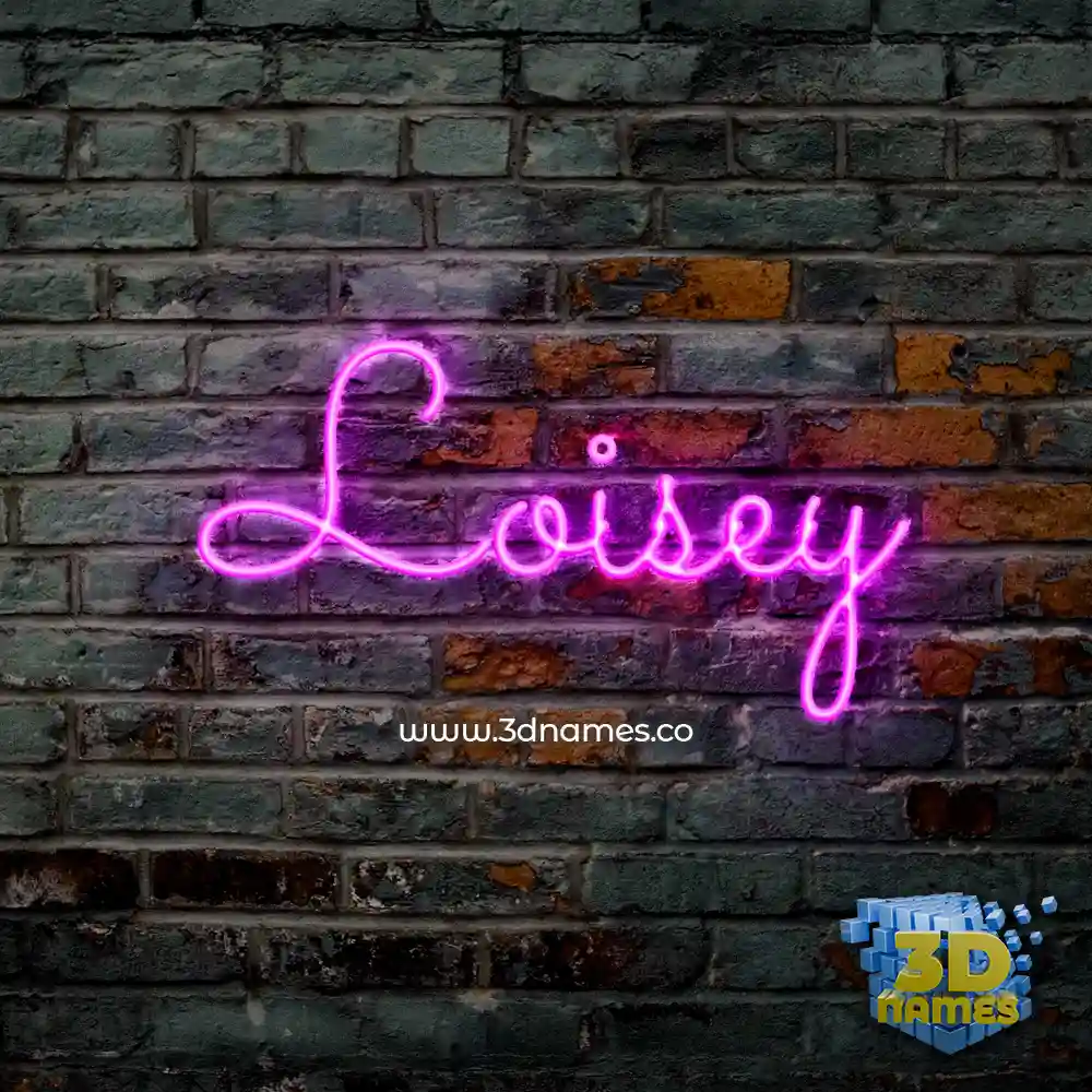 loisey in Pink Neon style - 3D name wallpaper