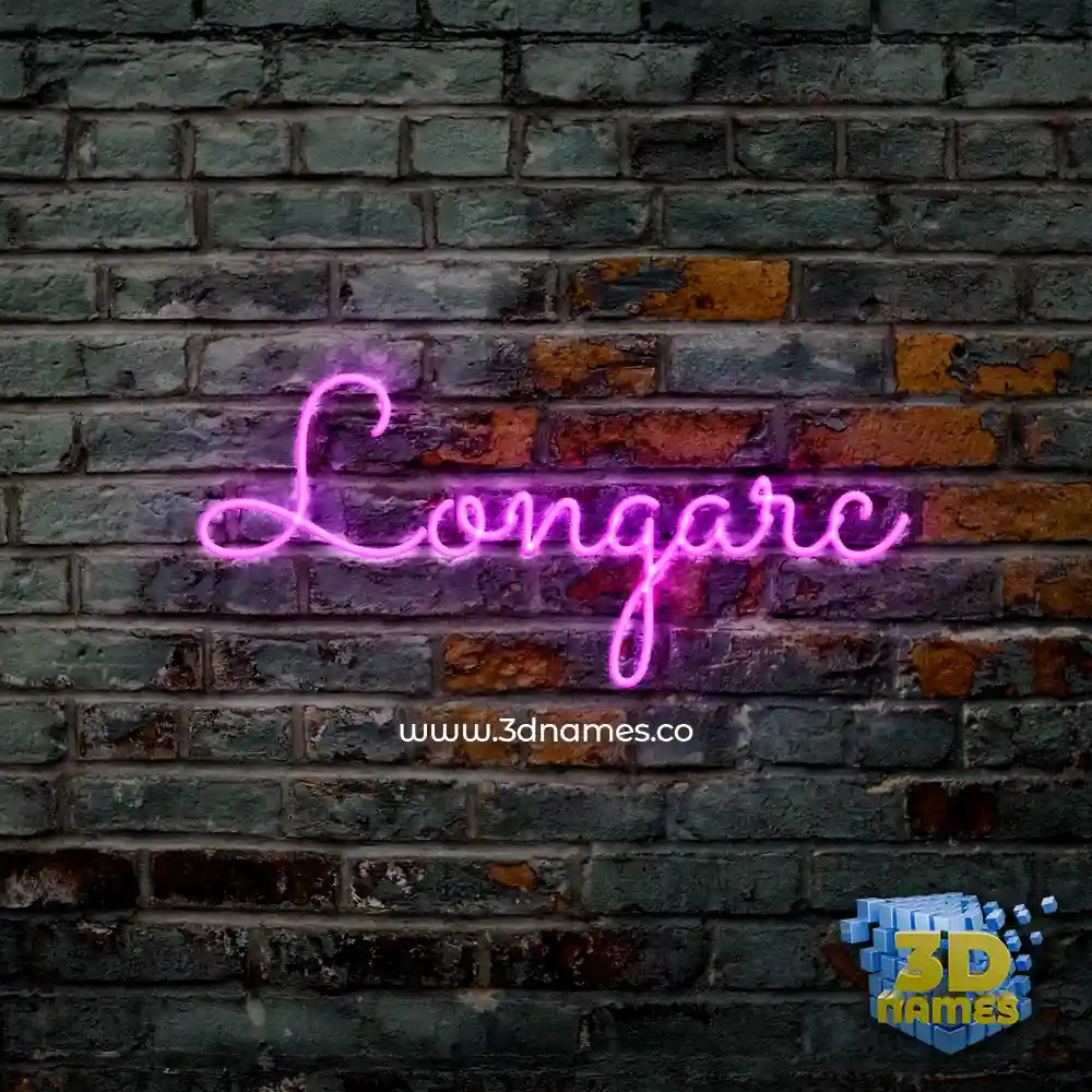 longarc in Pink Neon style - 3D name wallpaper