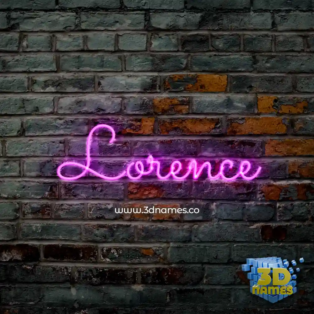 lorence in Pink Neon style - 3D name wallpaper