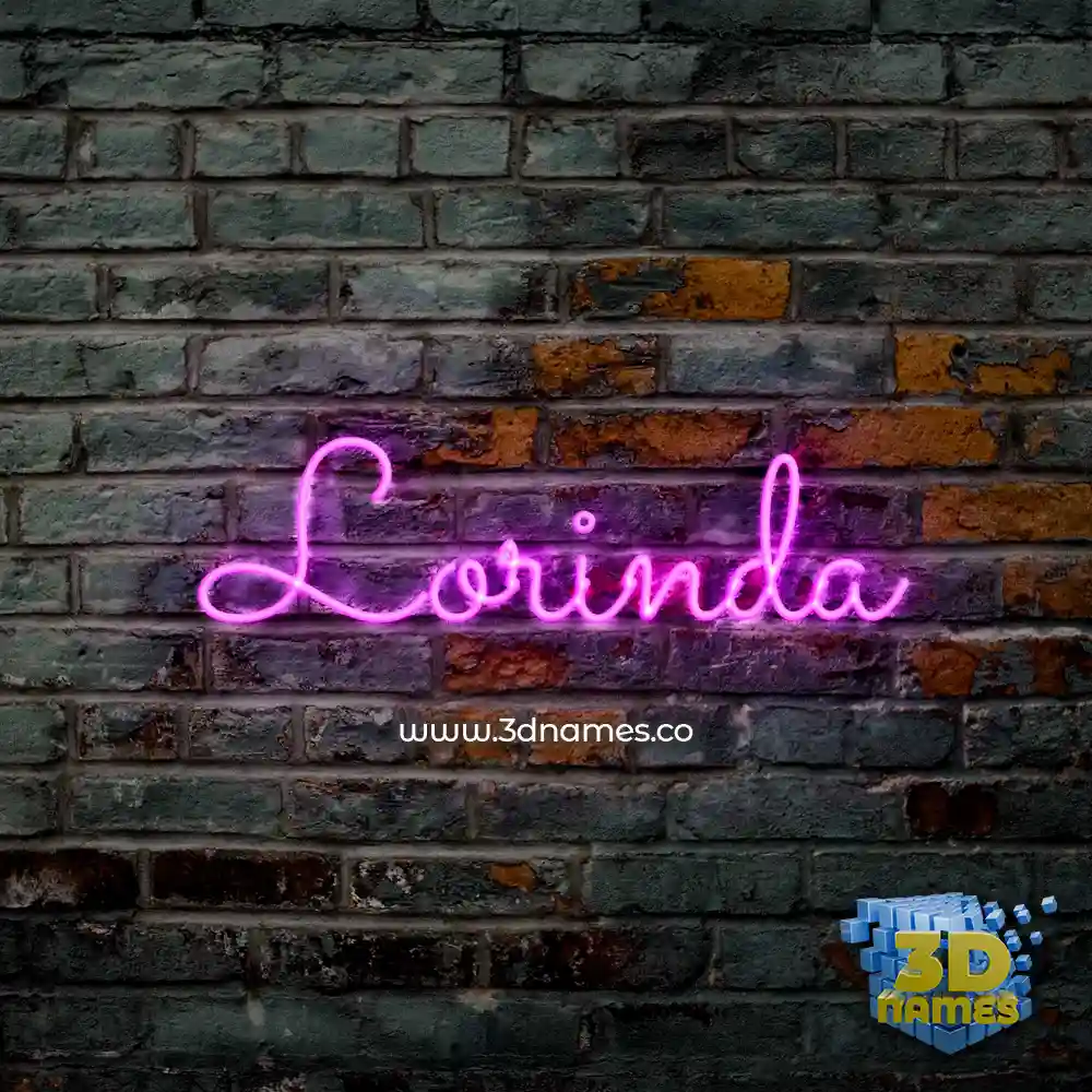 lorinda in Pink Neon style - 3D name wallpaper