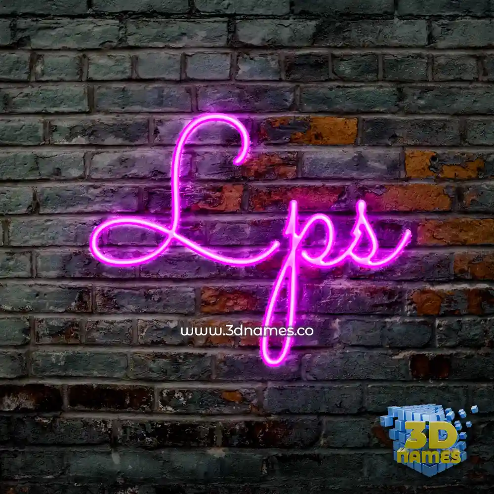 lps in Pink Neon style - 3D name wallpaper