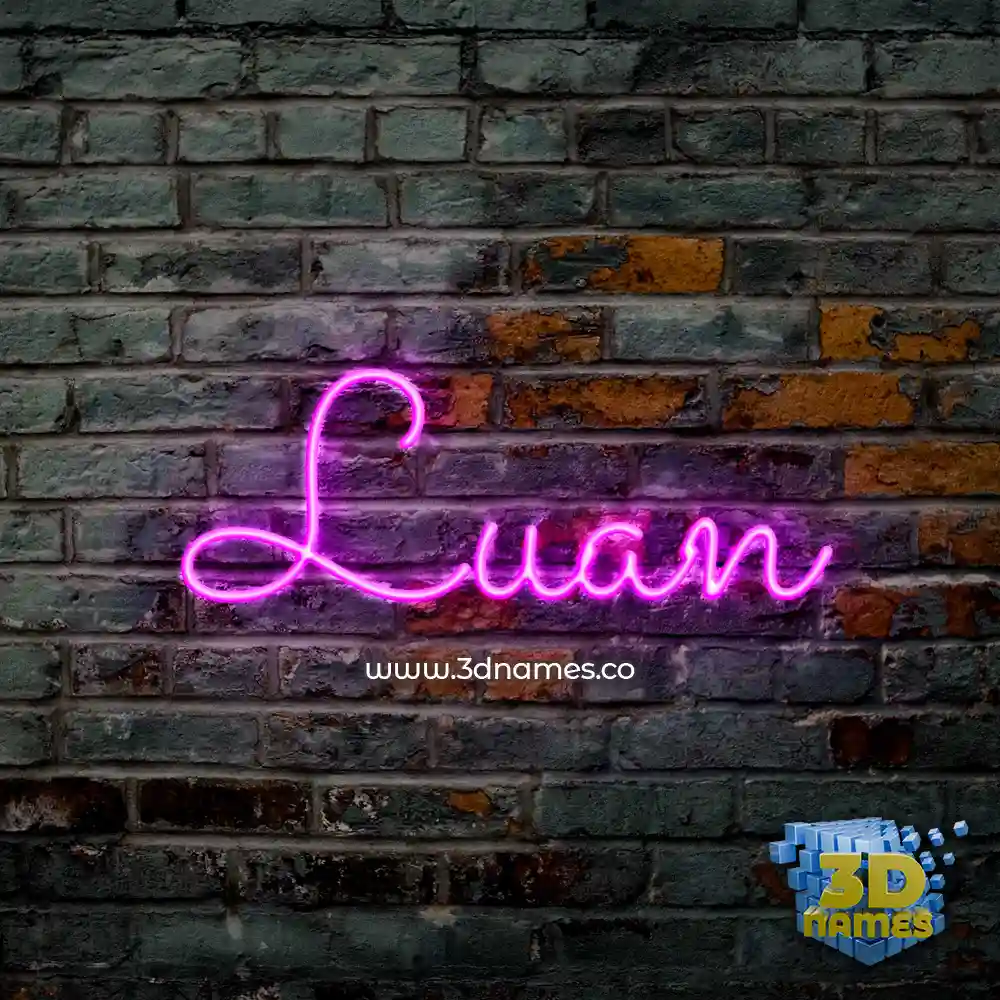 luan in Pink Neon style - 3D name wallpaper