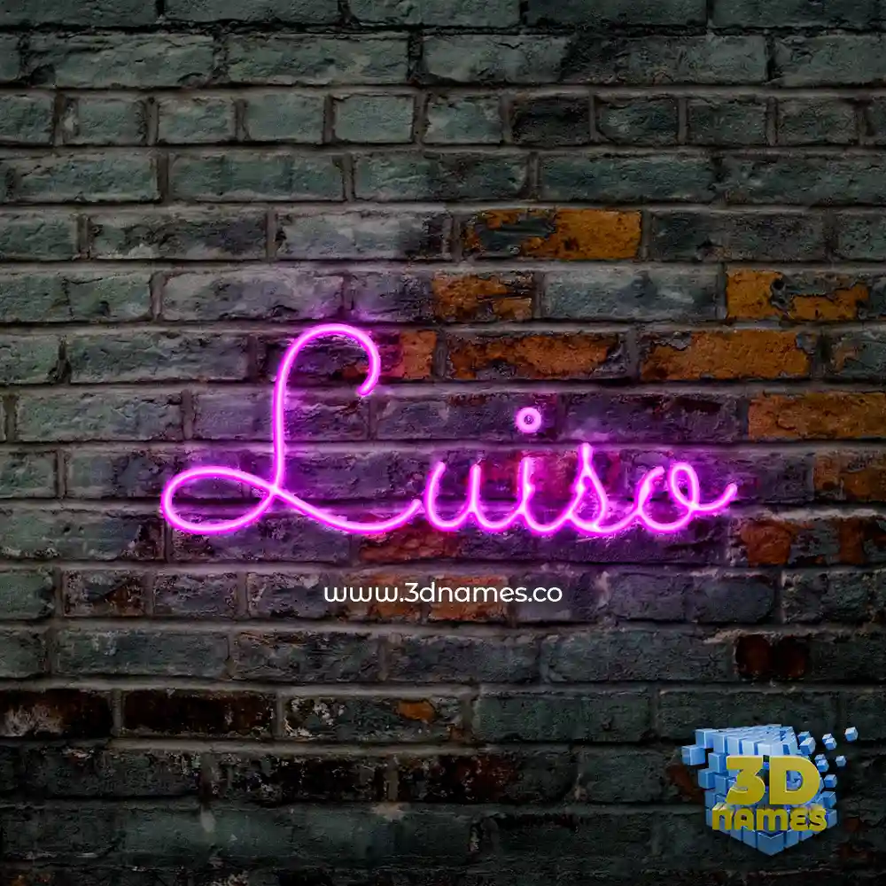 luiso in Pink Neon style - 3D name wallpaper