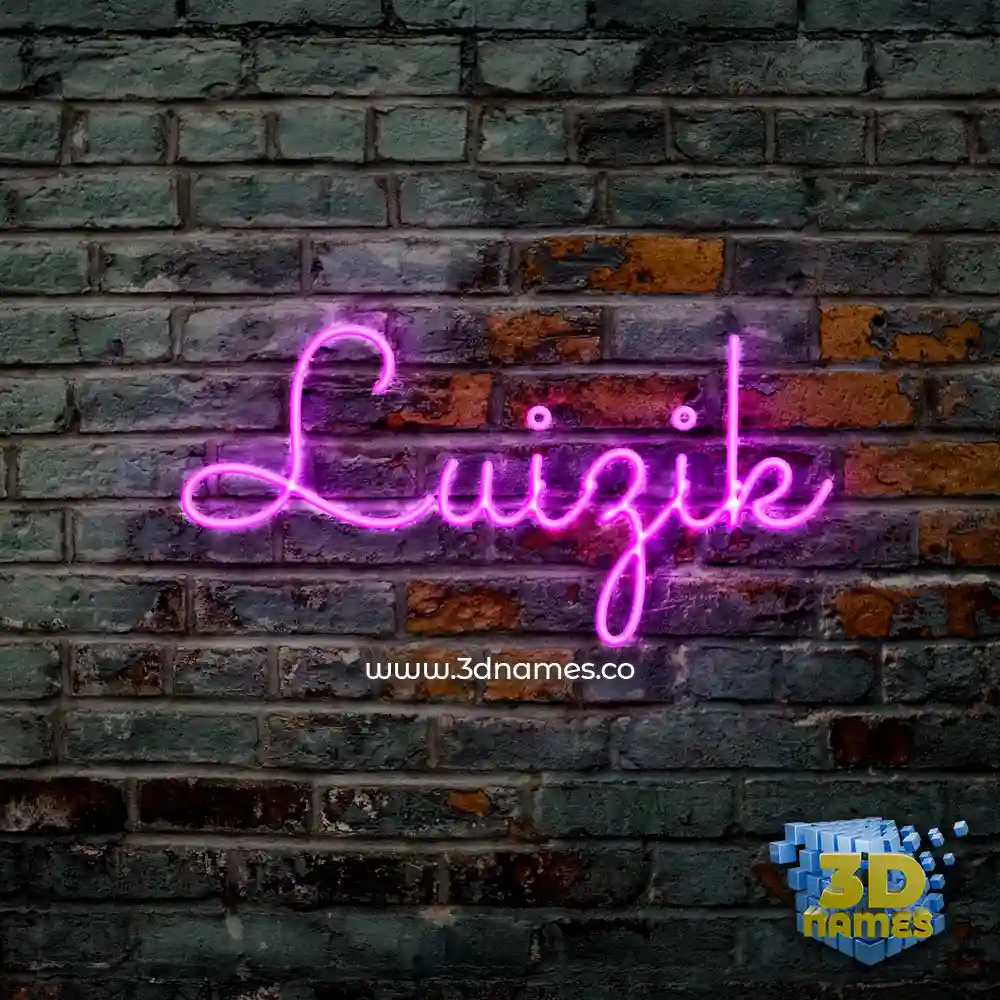 luizik in Pink Neon style - 3D name wallpaper
