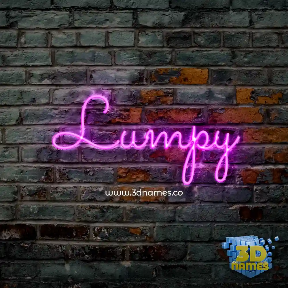 lumpy in Pink Neon style - 3D name wallpaper
