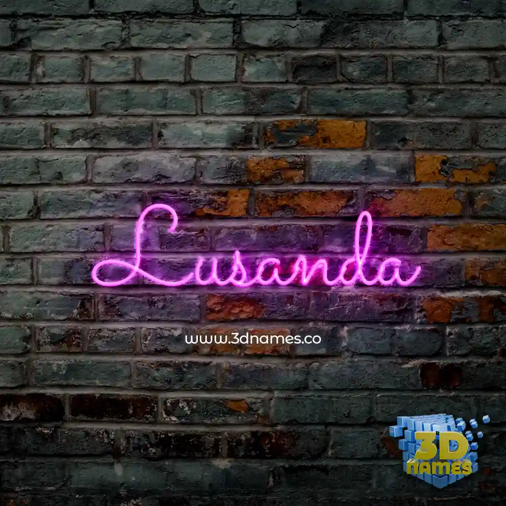 lusanda in Pink Neon style - 3D name wallpaper