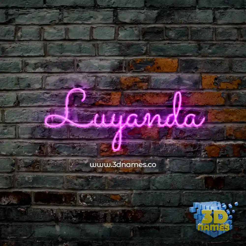 luyanda in Pink Neon style - 3D name wallpaper