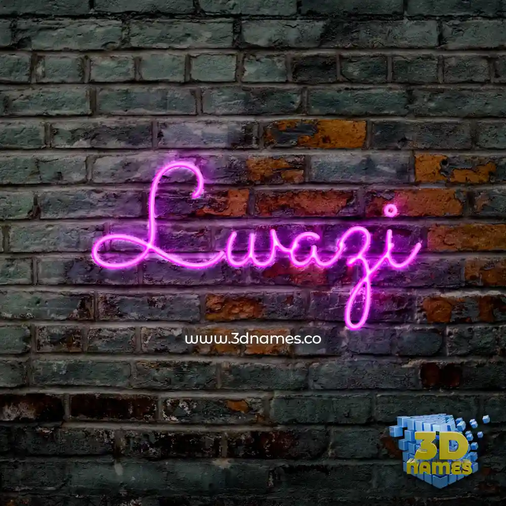 lwazi in Pink Neon style - 3D name wallpaper