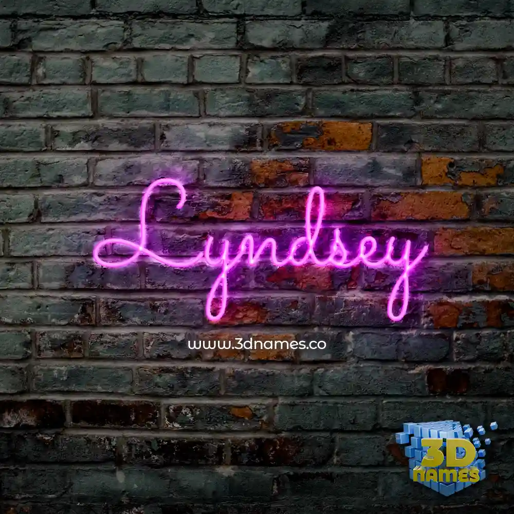 lyndsey in Pink Neon style - 3D name wallpaper