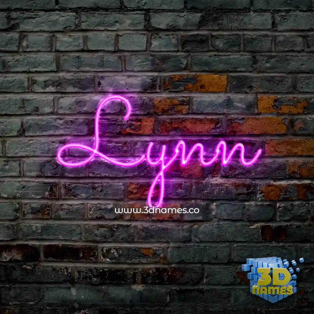 lynn in Pink Neon style - 3D name wallpaper