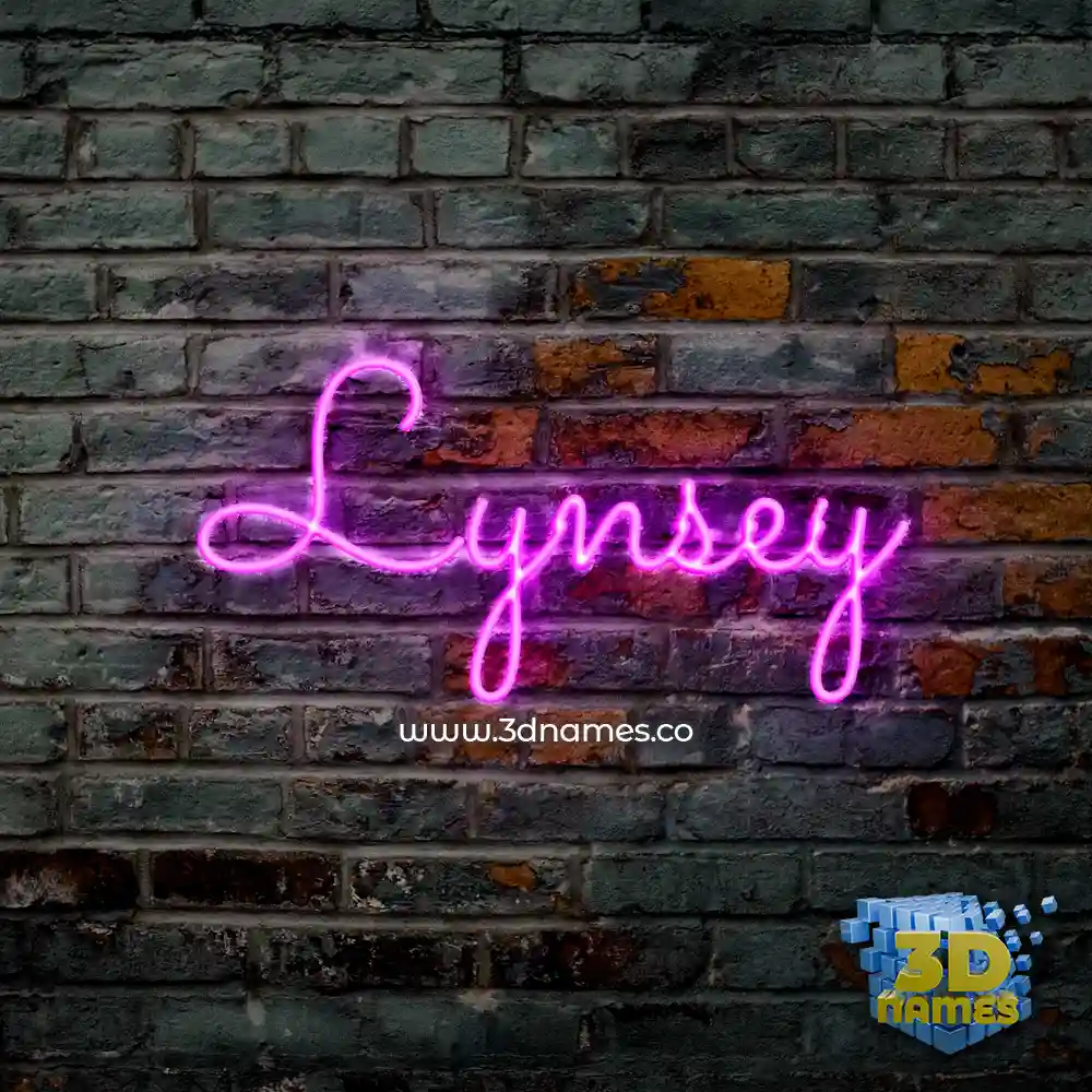 lynsey in Pink Neon style - 3D name wallpaper