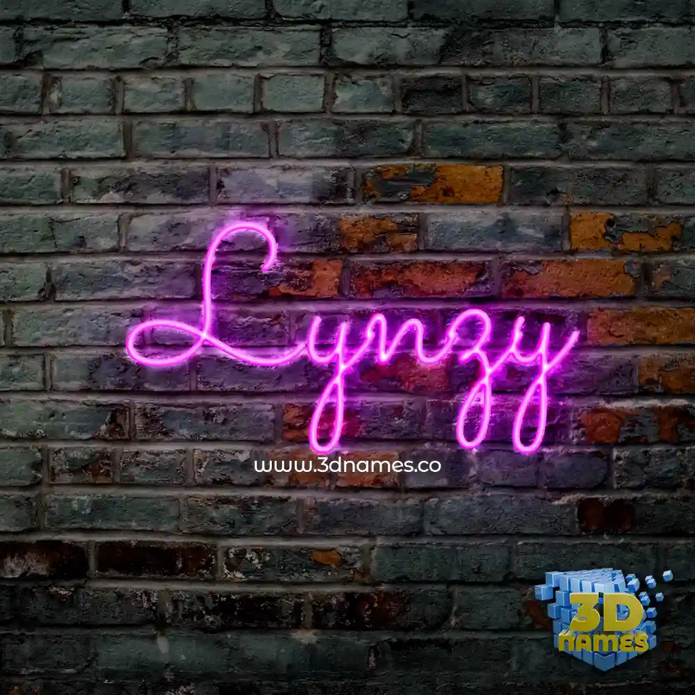 lynzy in Pink Neon style - 3D name wallpaper