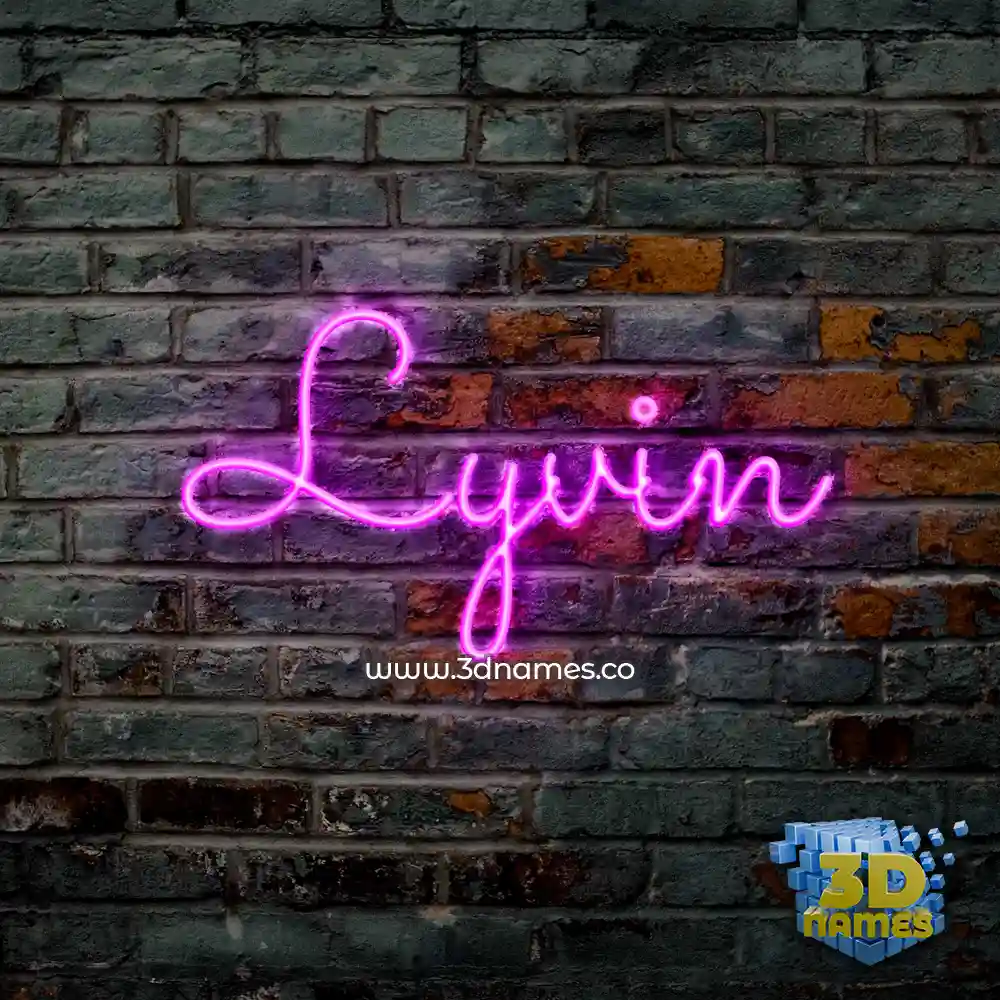 lyvin in Pink Neon style - 3D name wallpaper