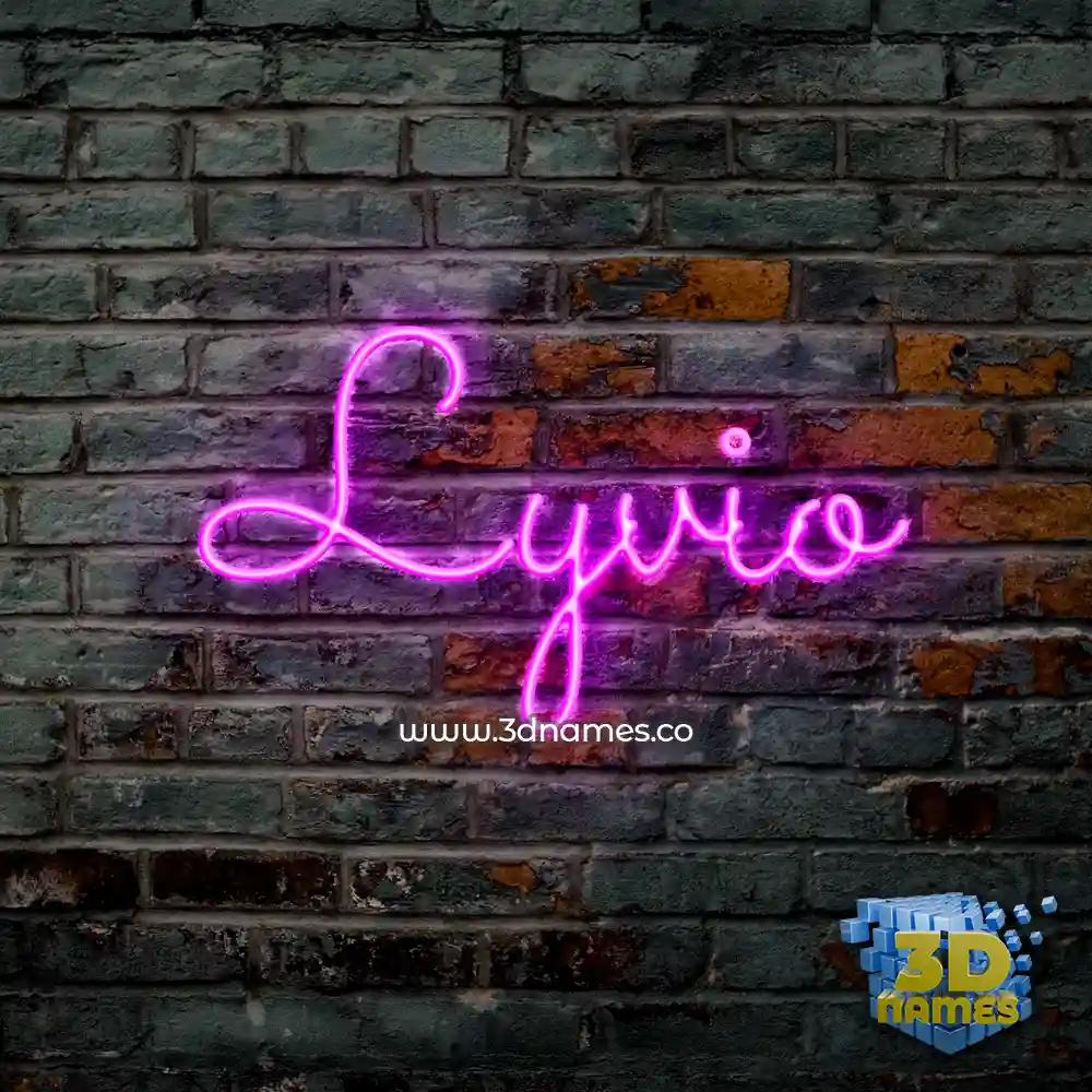 lyvio in Pink Neon style - 3D name wallpaper