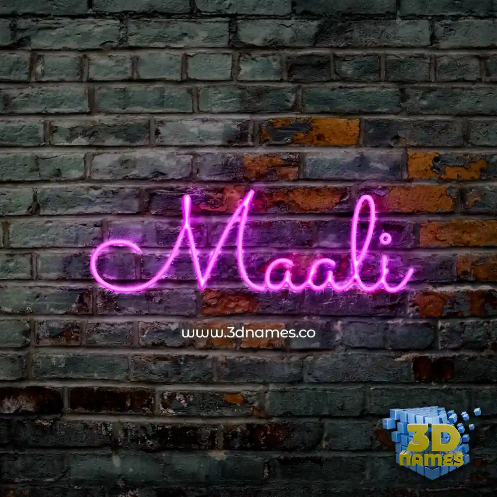 maali in Pink Neon style - 3D name wallpaper
