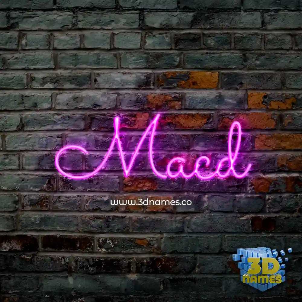 macd in Pink Neon style - 3D name wallpaper