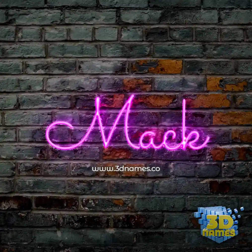 mack in Pink Neon style - 3D name wallpaper