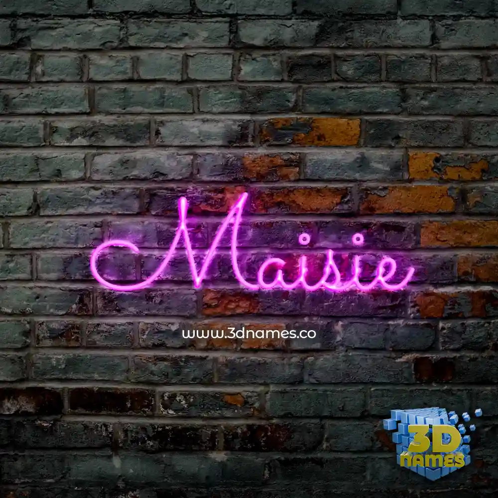 maisie in Pink Neon style - 3D name wallpaper