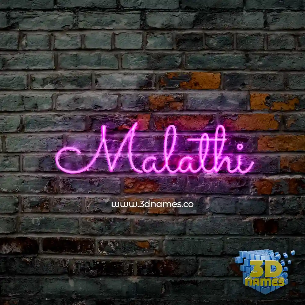 malathi in Pink Neon style - 3D name wallpaper