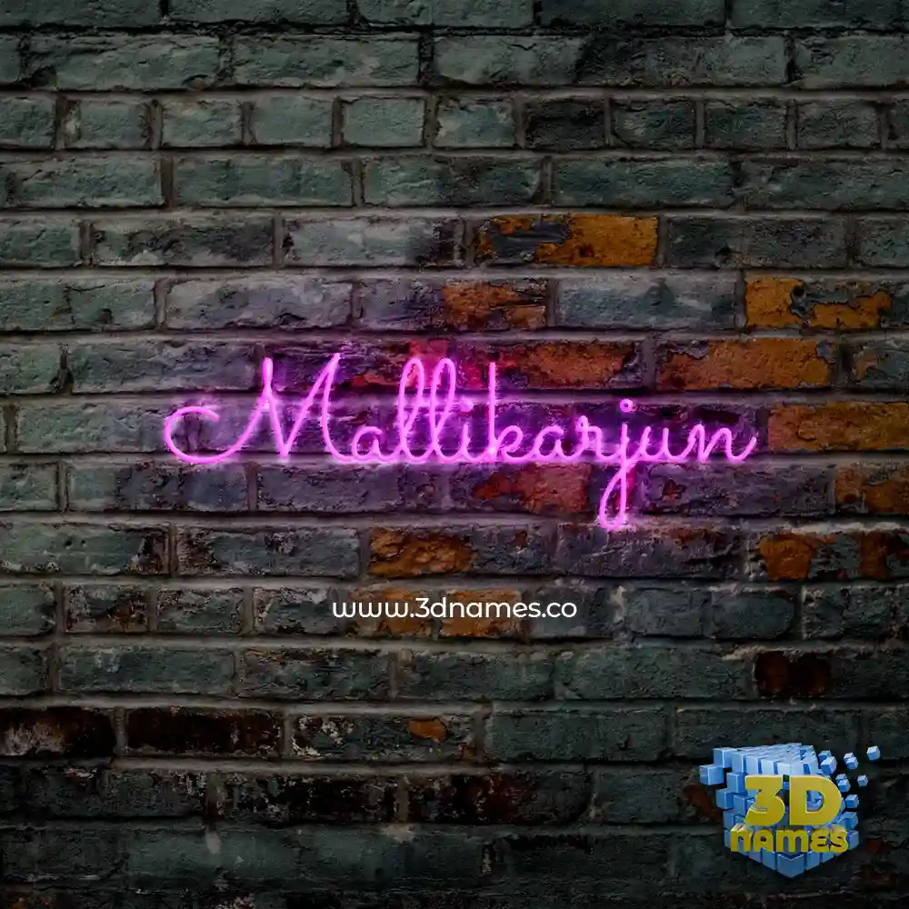 mallikarjun in Pink Neon style - 3D name wallpaper