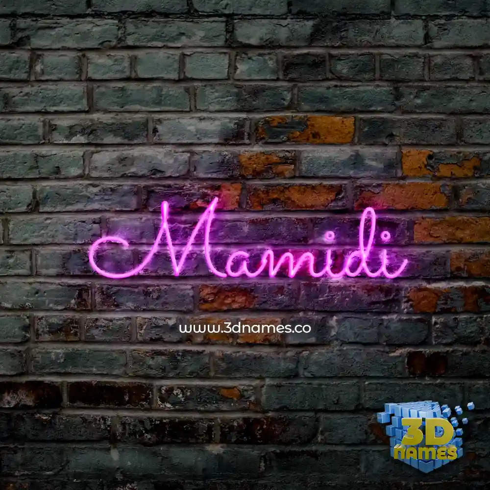 mamidi in Pink Neon style - 3D name wallpaper