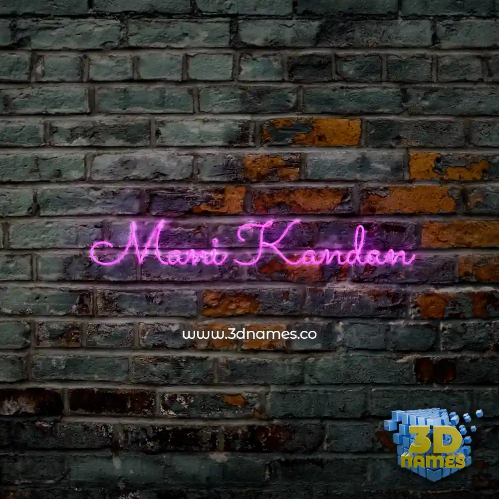 mani kandan in Pink Neon style - 3D name wallpaper