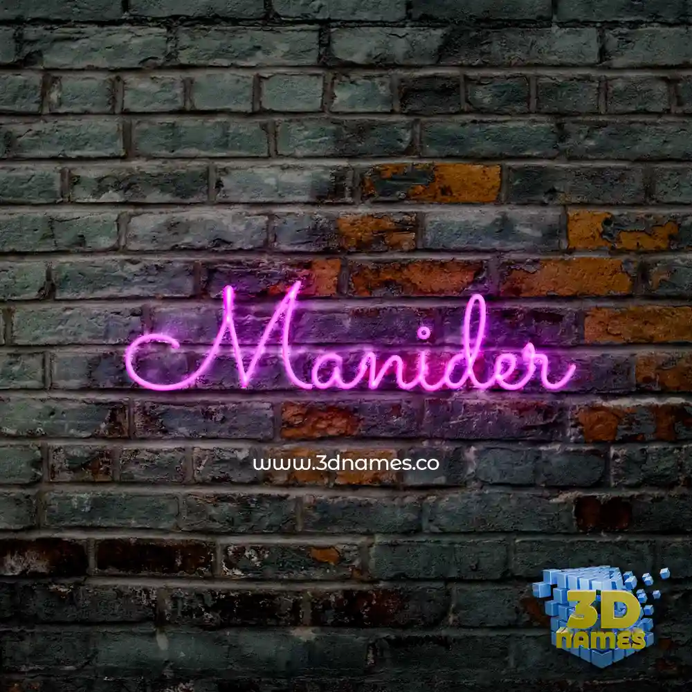 manider in Pink Neon style - 3D name wallpaper