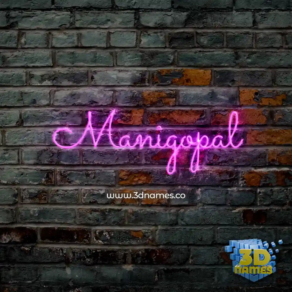 manigopal in Pink Neon style - 3D name wallpaper