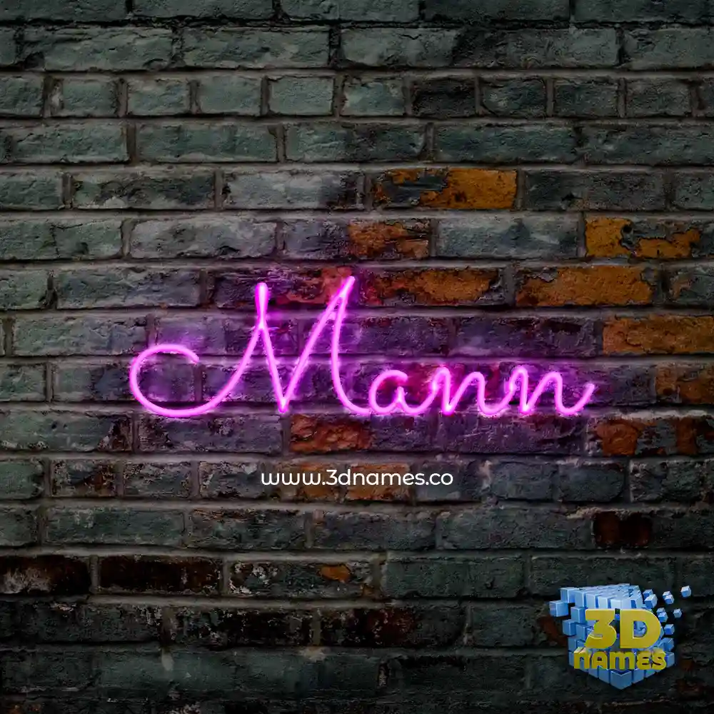 mann in Pink Neon style - 3D name wallpaper