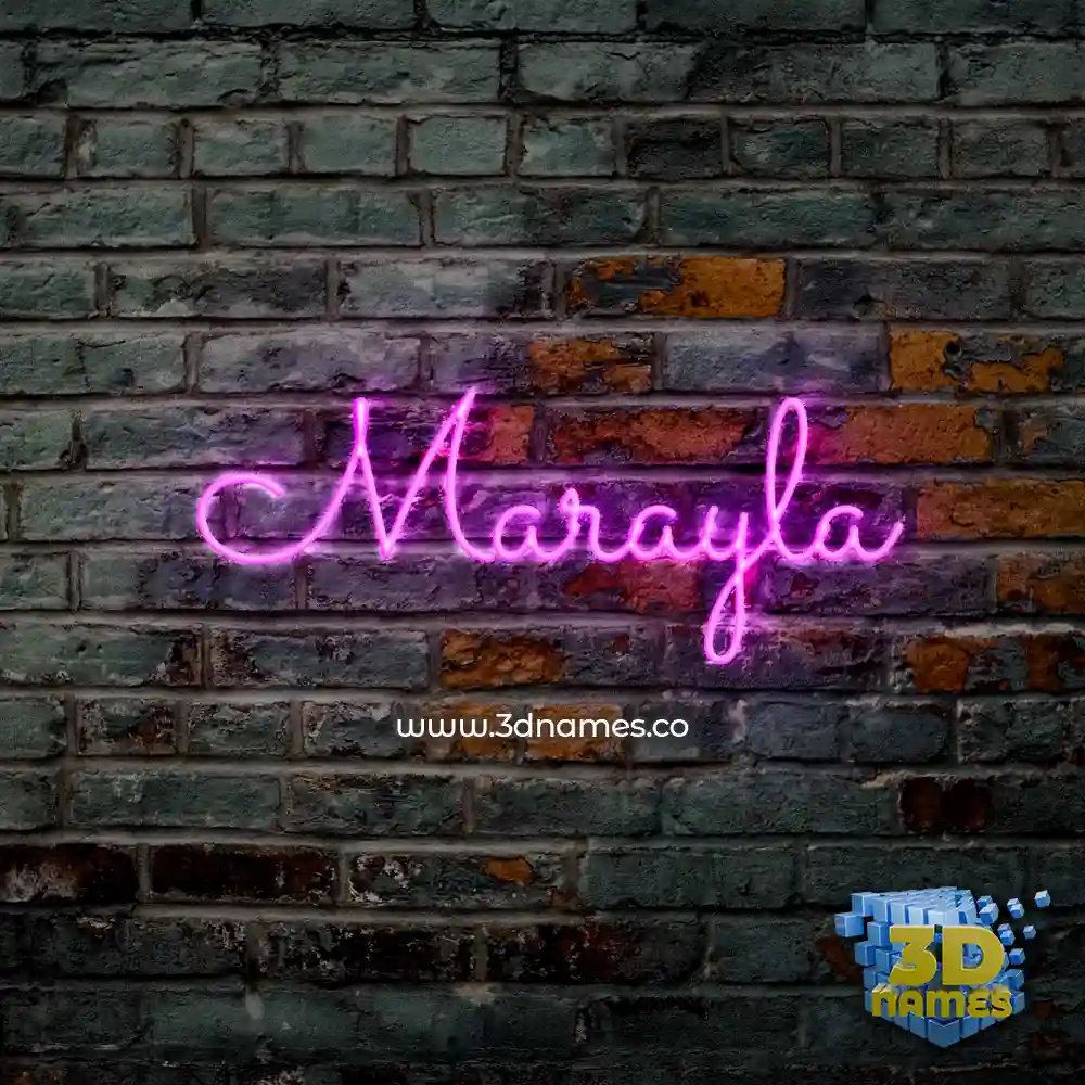marayla in Pink Neon style - 3D name wallpaper