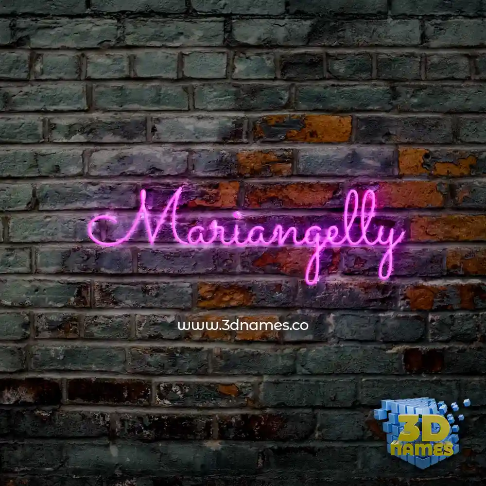 mariangelly in Pink Neon style - 3D name wallpaper
