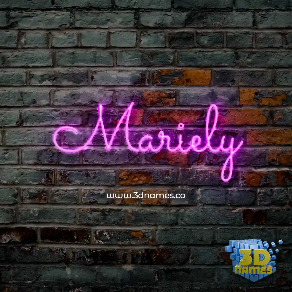 mariely in Pink Neon style - 3D name wallpaper