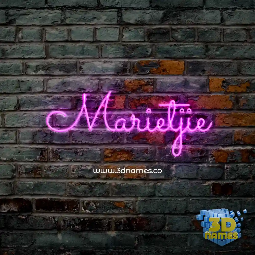 marietjie in Pink Neon style - 3D name wallpaper
