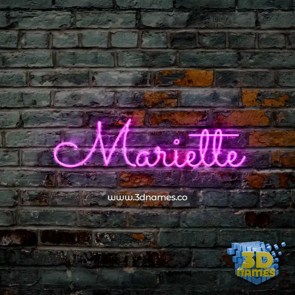 mariette in Pink Neon style - 3D name wallpaper