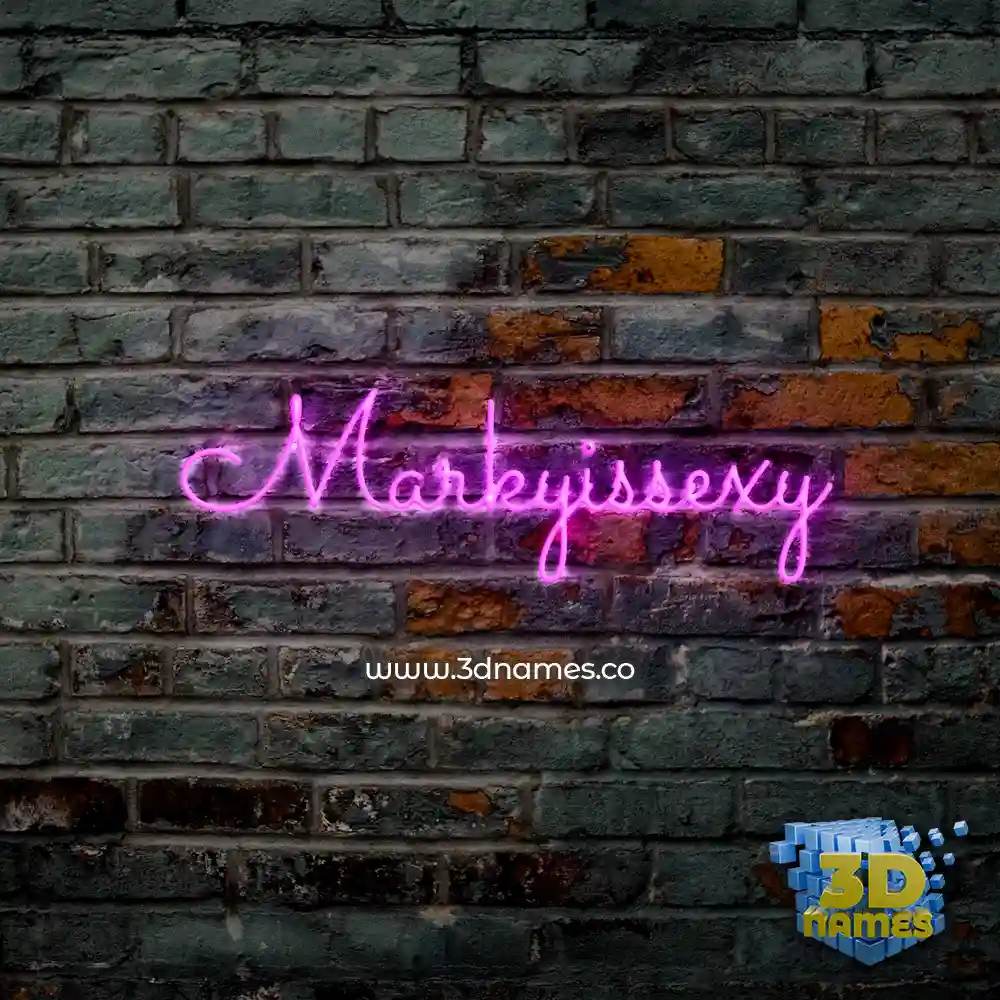 markyissexy in Pink Neon style - 3D name wallpaper