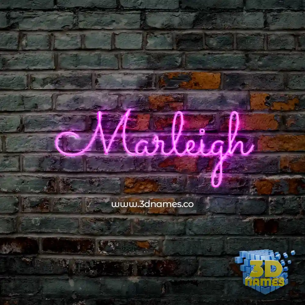 marleigh in Pink Neon style - 3D name wallpaper