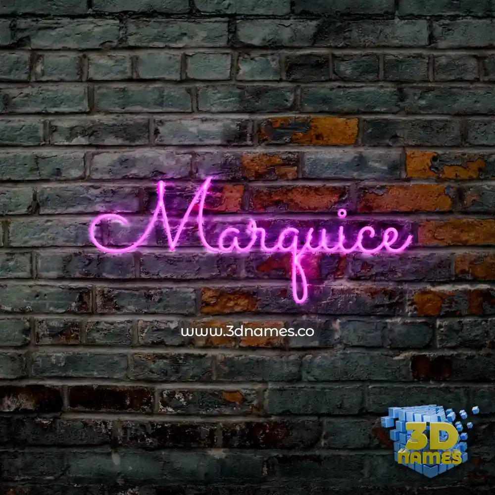 marquice in Pink Neon style - 3D name wallpaper