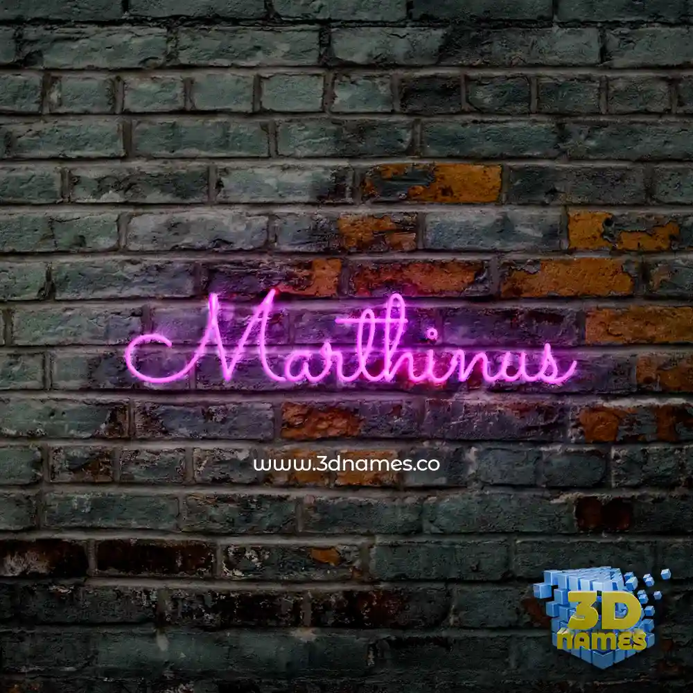 marthinus in Pink Neon style - 3D name wallpaper