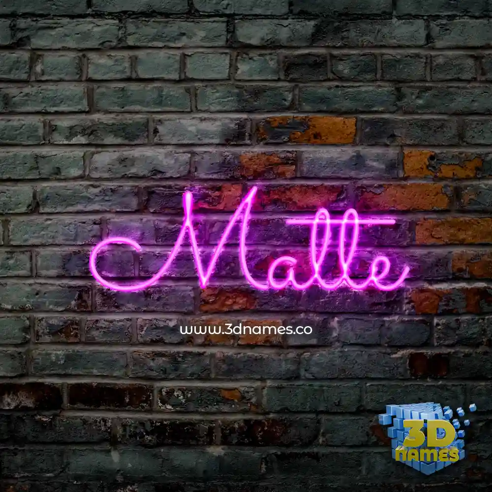 matte in Pink Neon style - 3D name wallpaper