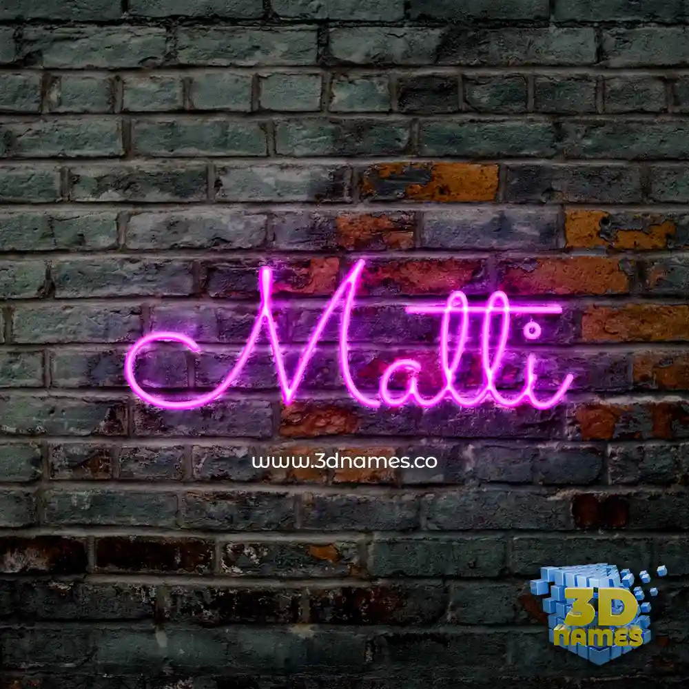 matti in Pink Neon style - 3D name wallpaper