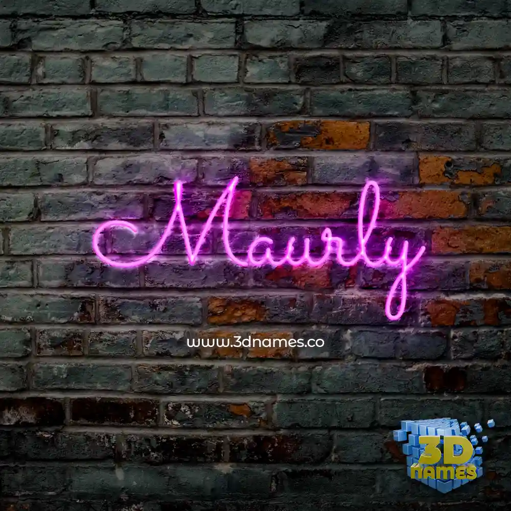 maurly in Pink Neon style - 3D name wallpaper
